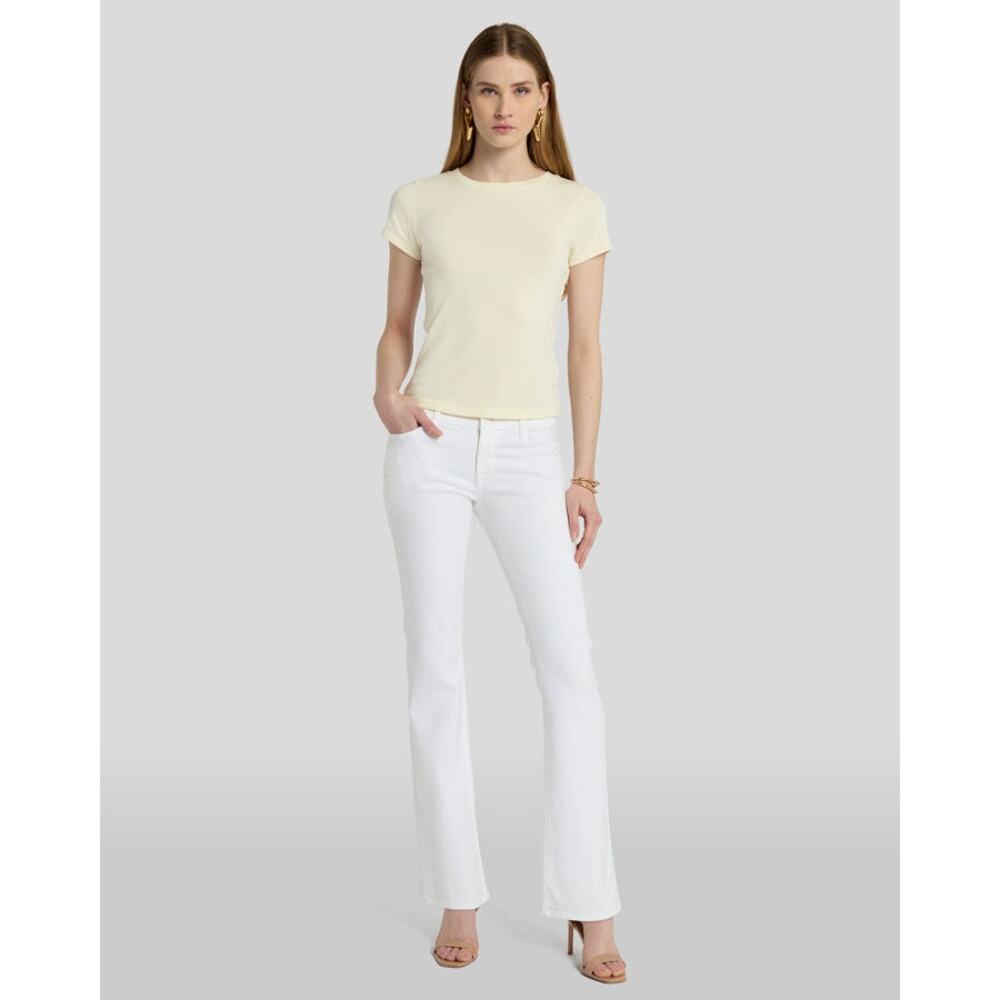 7 For All Mankind Tailorless Broken Twill White Bootcut Denim‎ Jeans Classic NEW